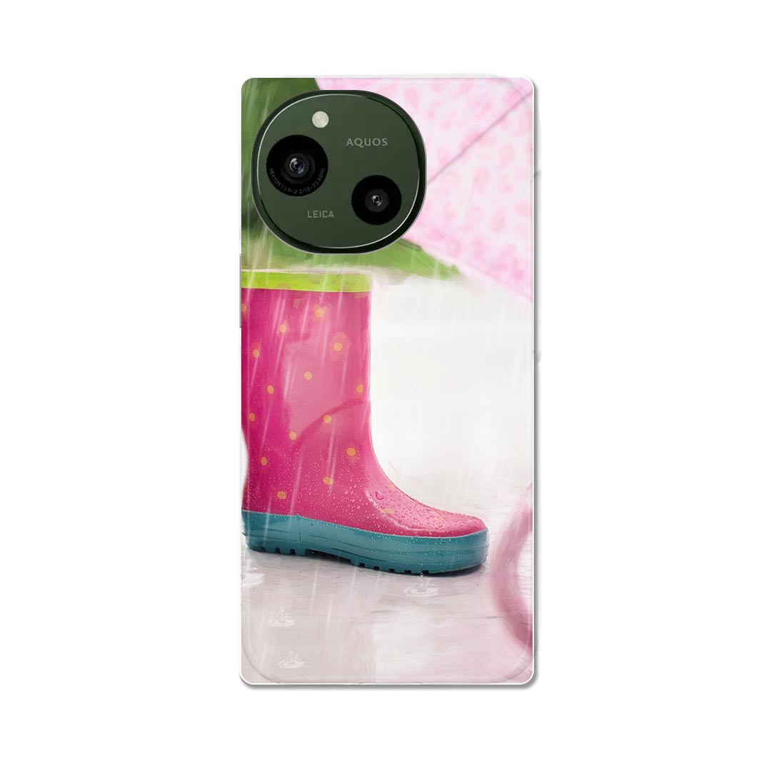 AQUOS R9 用 ハードケース SH-51E / A401SH 共通対応 ハード ケース sh51e 対応 ケース カバー 025794 雨 レインブーツ 長靴