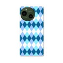 AQUOS R9 用 ハードケース SH-51E / A401SH 共通対応 ハード ケース sh51e 対応 ケース カバー 008112 チェック 青 ブル...
