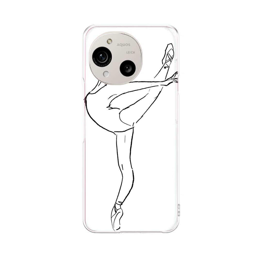 乐天商城 - AQUOS R10 用 スマホケース SH-51F / A501SH / SH-M31 共通対応 sh51f ケース カバー ハードケース 032111 バレエ イラスト シンプル