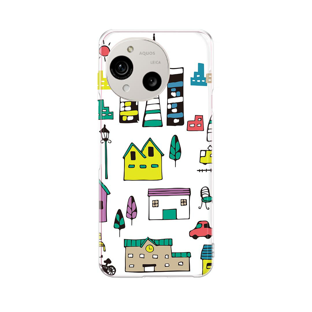 AQUOS R10 用 スマホケース SH-51F / A501SH / SH-M31 共通対応 sh51f ケース カバー ハードケース 014917 イラスト　東京　かわいい(2.0)