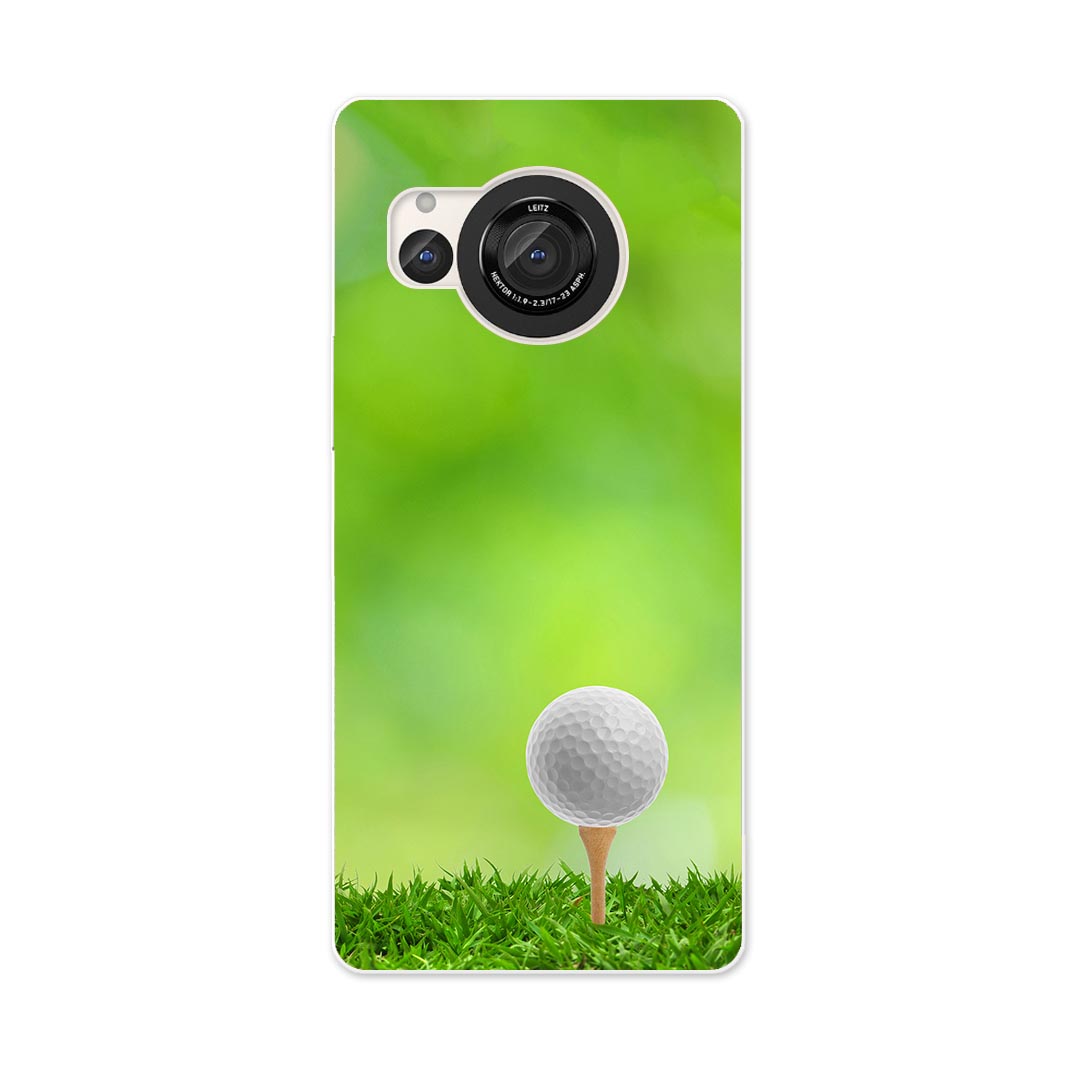 AQUOS R8 用ハード ケース SH-52D 対応 ケース カバー sh52d ハードケース 000218 ゴルフ　ショット　芝生