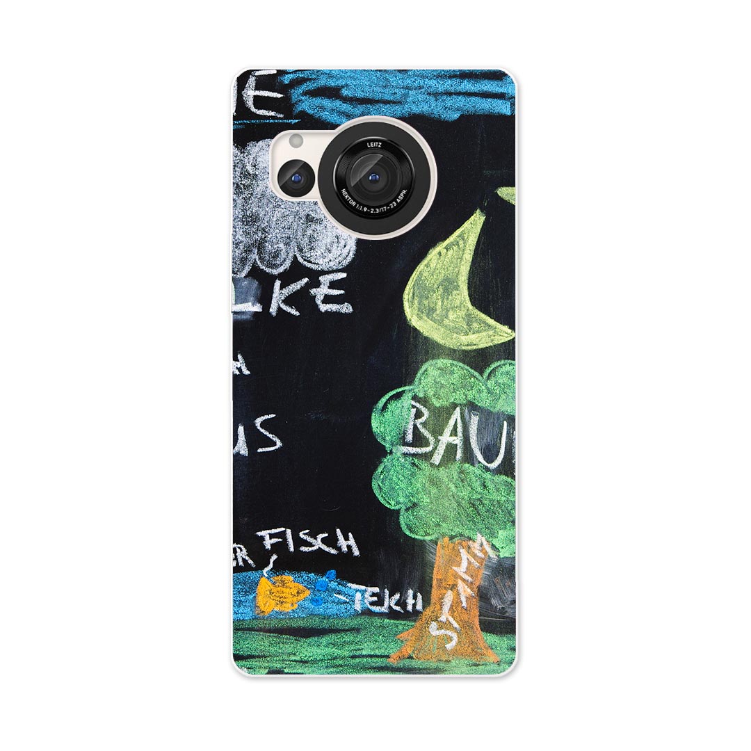 行動通訊, 行動電話 - AQUOS R8 用ハード ケース SH-52D 対応 ケース カバー sh52d ハードケース 006923 黒板　チョーク　英語