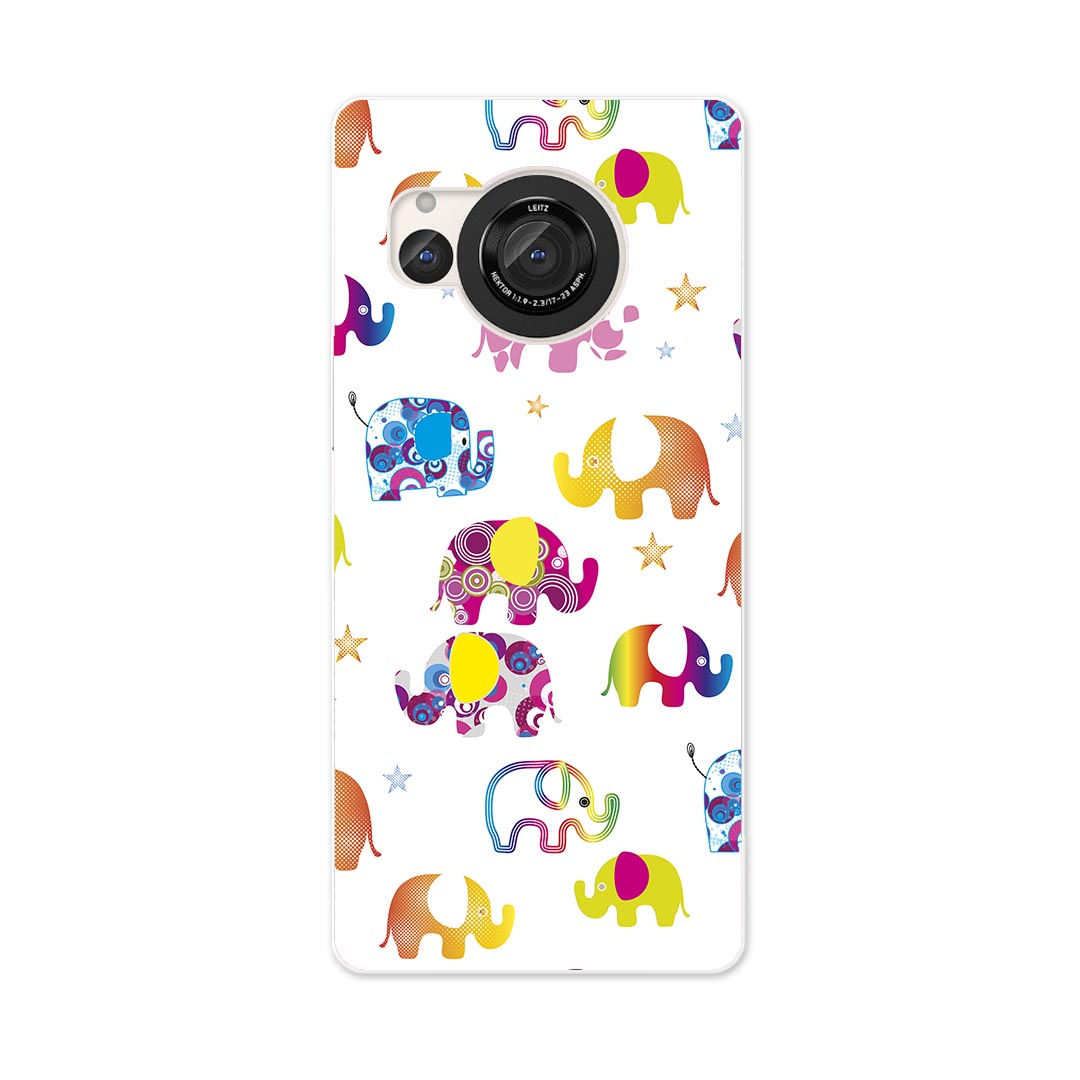 Rakuten - AQUOS R8 用ハード ケース SH-52D 対応 ケース カバー sh52d ハードケース 008157 ぞう　象　カラフル　イラスト　模様