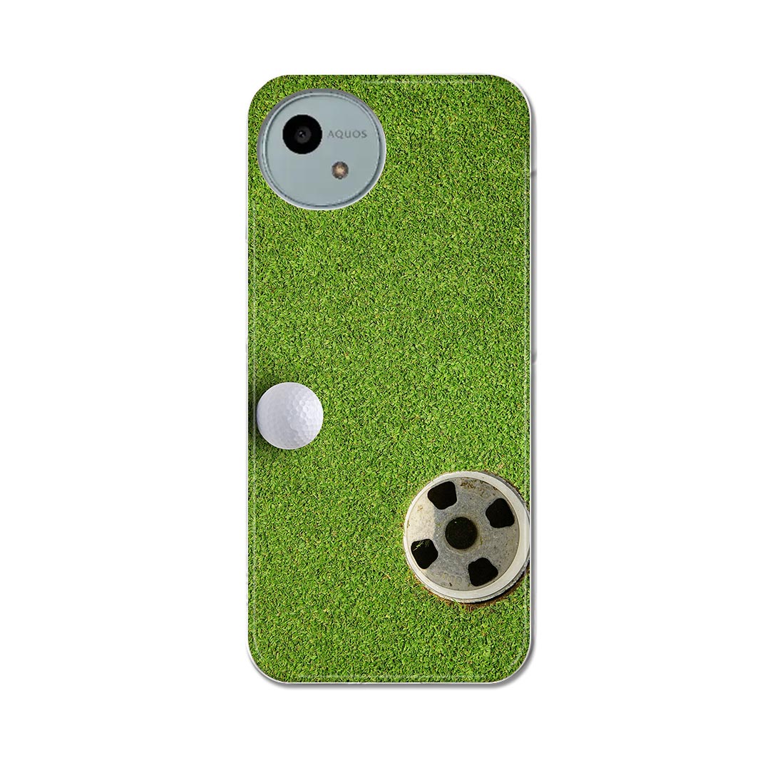 AQUOS wish4 用 ハードケース SH-52E / A402SH 共通対応 ハード ケース sh52e 対応 ケース カバー 000206 ゴルフ　ショット　芝生