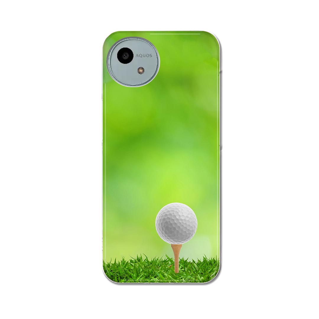 AQUOS wish4 用 ハードケース SH-52E / A402SH 共通対応 ハード ケース sh52e 対応 ケース カバー 000218 ゴルフ　ショット　芝生