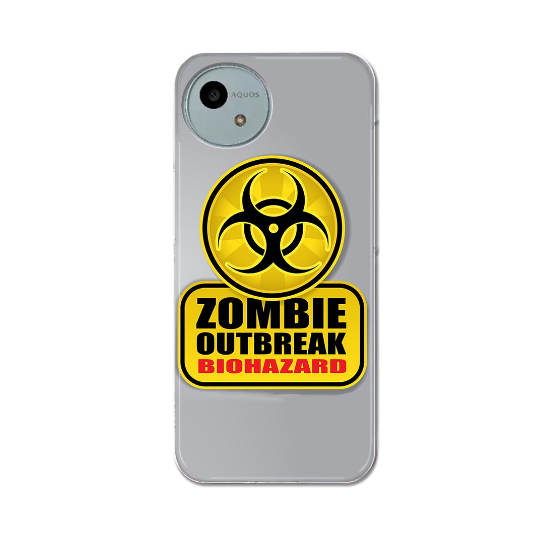 AQUOS wish4 用 ハードケース SH-52E / A402SH 共通対応 ハード ケース sh52e 対応 ケース カバー 001180 標識 ゾンビ バイオハザード