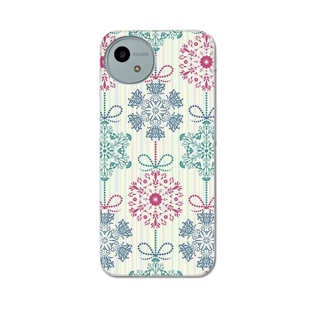 乐天商城 - AQUOS wish4 用 ハードケース SH-52E / A402SH 共通対応 ハード ケース sh52e 対応 ケース カバー 005503 雪　結晶　模様