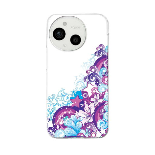 AQUOS sense9 用 スマホケース SH-53E / SHG14 / SH-M29 共通対応 sh53e ケース カバー ハードケース 000104 お花 花 紫 トロピカル AQUOS sense9 用 スマホケース SH-53E / SHG14 / SH-M29 共通対応 sh53e ケース カバー ハードケース 000104 お花 花 紫 トロピカル