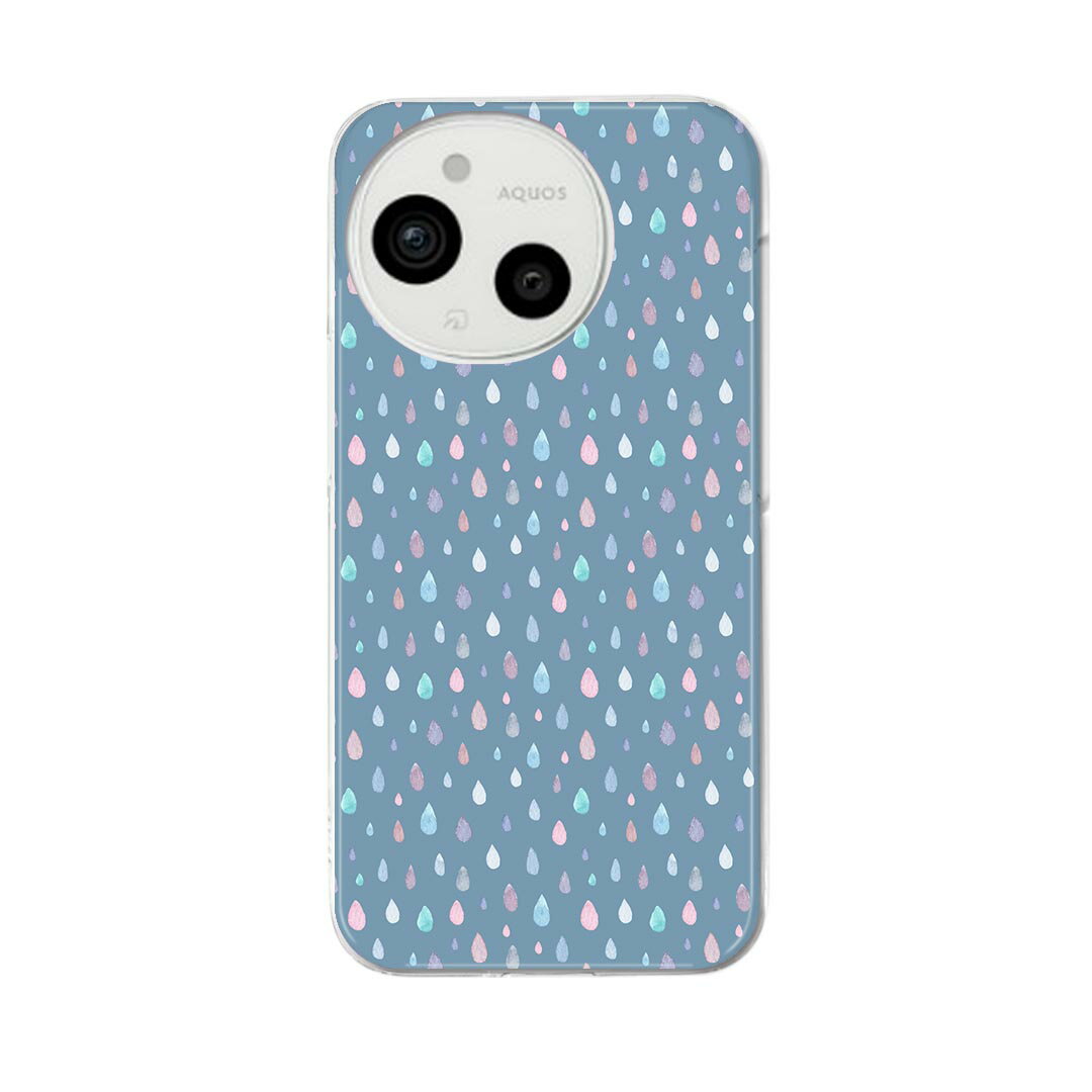 AQUOS sense9 用 スマホケース SH-53E / SHG14 / SH-M29 共通対応 sh53e ケース カバー ハードケース 020824 梅雨 rainy season
