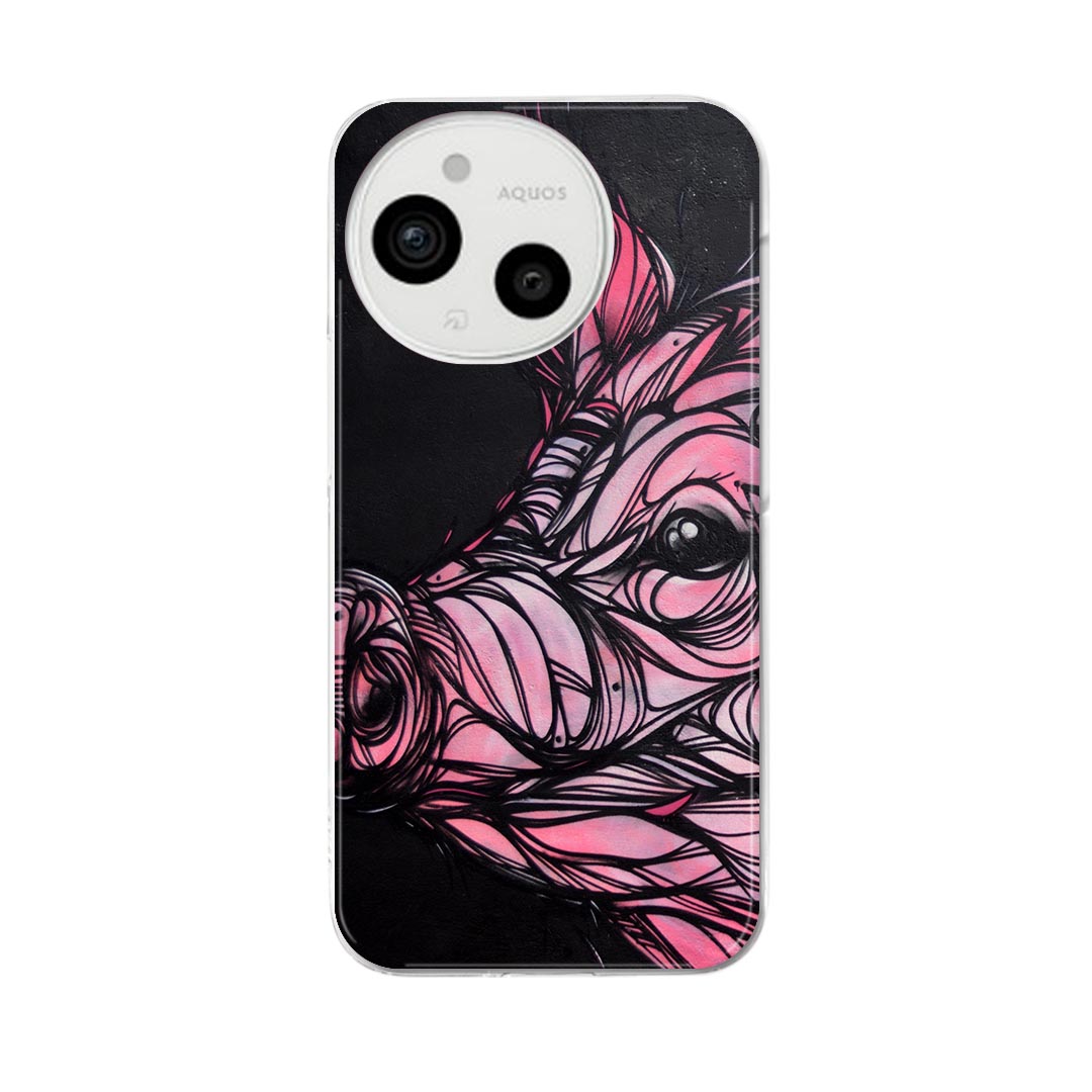 乐天商城 - AQUOS sense9 用 スマホケース SH-53E / SHG14 / SH-M29 共通対応 sh53e ケース カバー ハードケース 023680 ブタ　動物　アニマル
