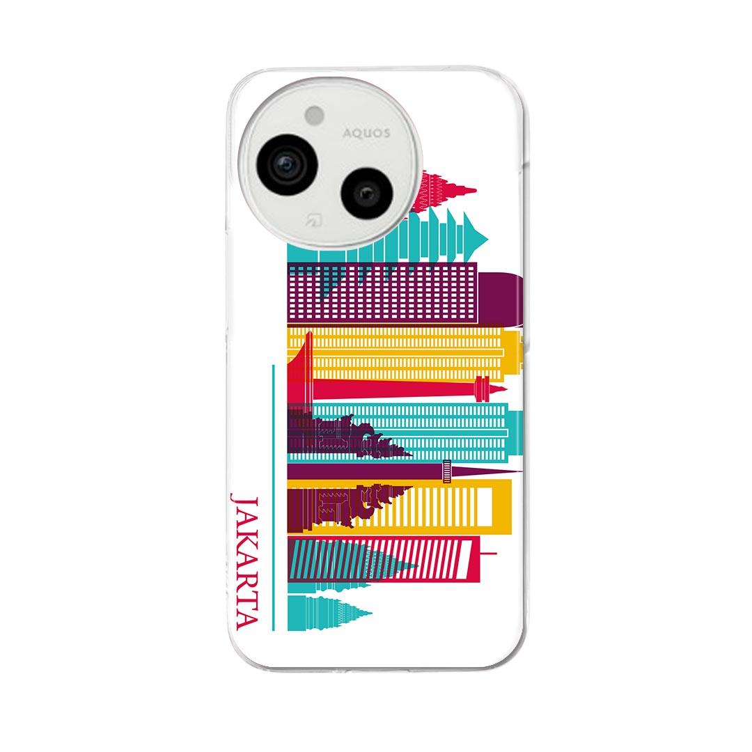 AQUOS sense9 用 スマホケース SH-53E / SHG14 / SH-M29 共通対応 sh53e ケース カバー ハードケース 031765 ジャカルタ おしゃれ ビル