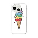AQUOS sense9 用 スマホケース SH-53E / SHG14 / SH-M29 共通対応 sh53e ケース カバー ハードケース 031866 アイスクリーム イラスト カラフル(2)