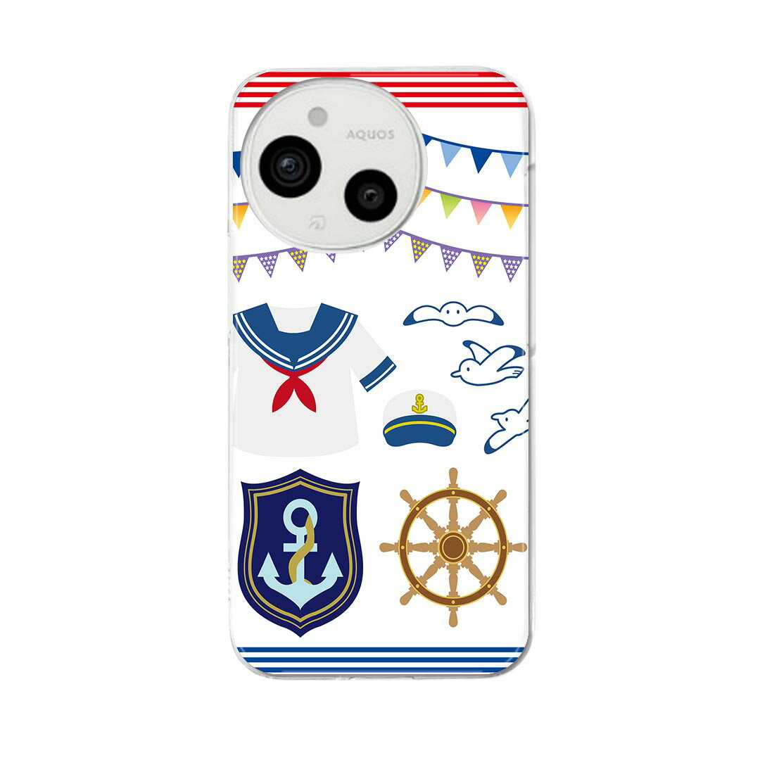 AQUOS sense9 用 手帳型ケース SH-53E / SHG14 / SH-M29 共通対応 sh53e ケース カバー ハードケース 014090 碇　海　貝殻