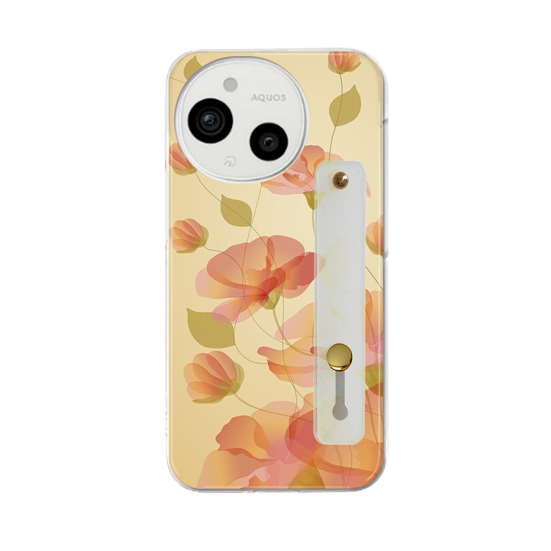 樂天商城 - AQUOS Sense9 / sense10 ケース SH-53E SHG14 SH-M29 / SH-53F SH-M33 対応ケース 各種共通対応 ハードケース スマホ ベルト付 スマホバンド 落下防止 シリコン スタンド機能付 片手持ち カバー 携帯リング フィンガーリング 角度調整 002041 花ピンク