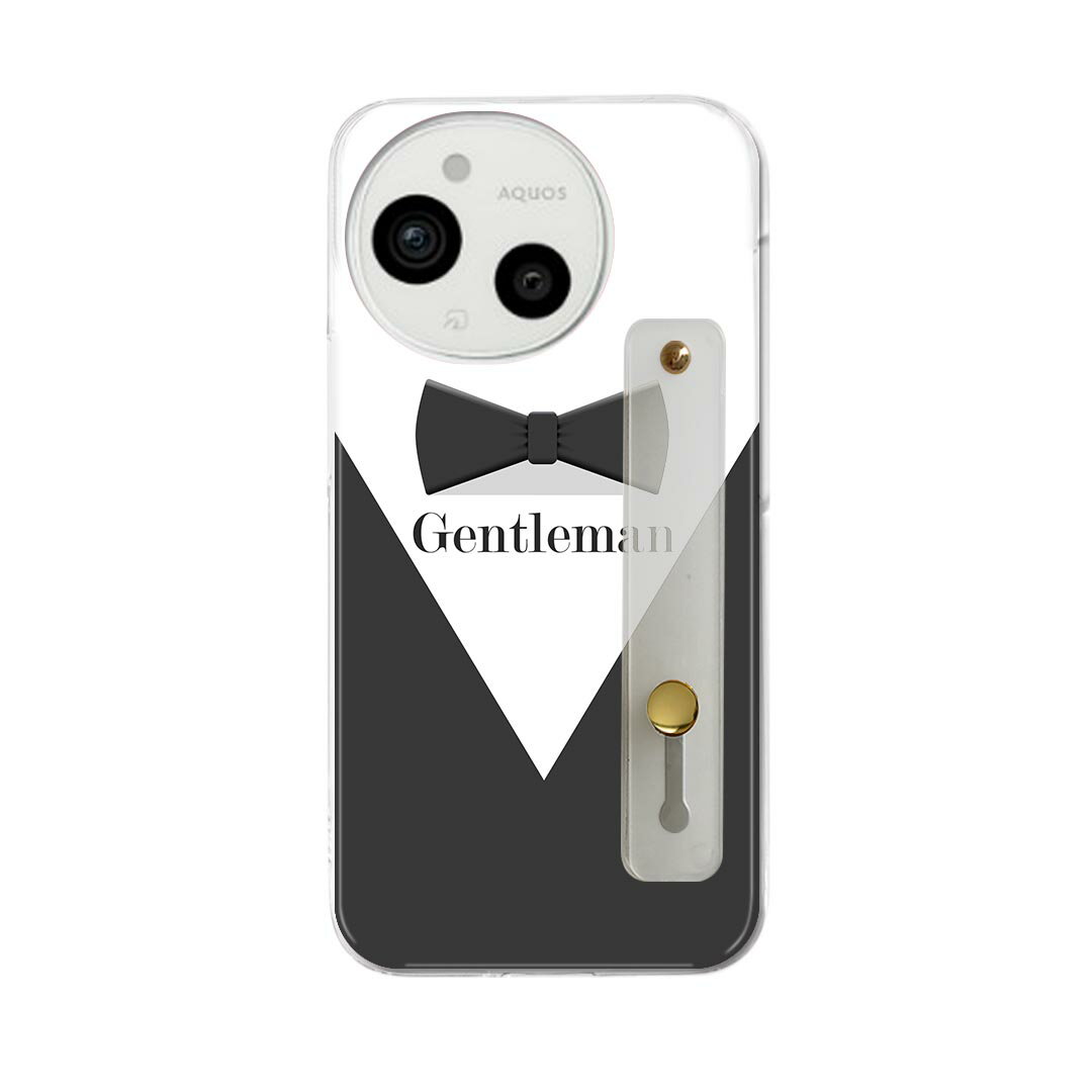 AQUOS Sense9 / sense10 ケース SH-53E SHG14 SH-M29 / SH-53F SH-M33 対応ケース 各種共通対応 ハードケース スマホ ベルト付 スマホバンド 落下防止 シリコン スタンド機能付 片手持ち カバー 携帯リング フィンガーリング 角度調整 010522 蝶ネクタイおしゃれ英語