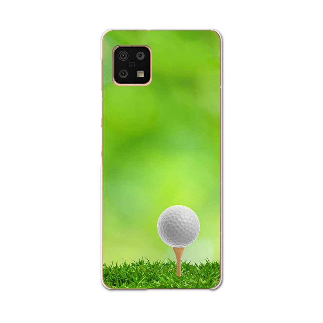 AQUOS sense6 SH-54B SHG05 用 ハードケース 000218 ゴルフ　ショット　芝生