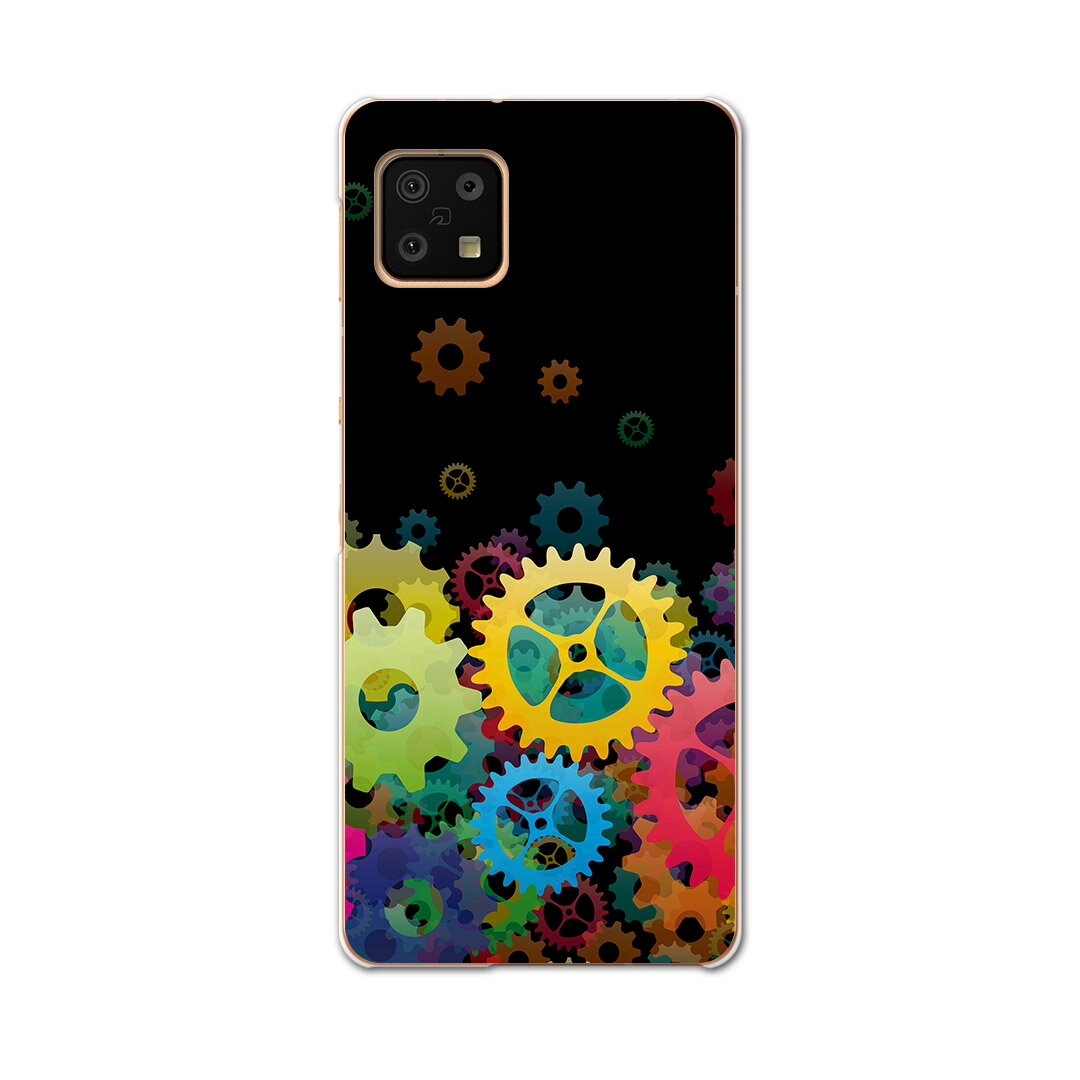 AQUOS sense6 SH-54B SHG05 用 ハードケース 001525 カラフル　機械