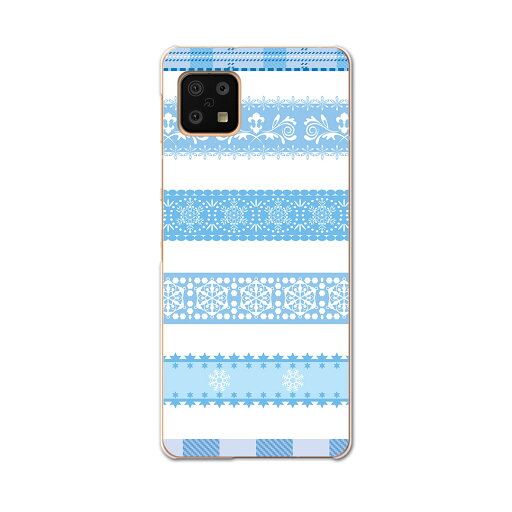 AQUOS sense6 SH-54B SHG05 用 ハードケース 005020 水色 結晶 雪 AQUOS sense6 SH-54B SHG05 用 ハードケース 005020 水色 結晶 雪