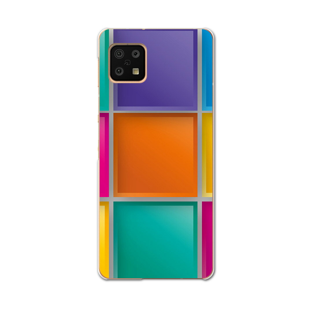AQUOS sense6 SH-54B SHG05 用 ハードケース 007123 カラフル　模様