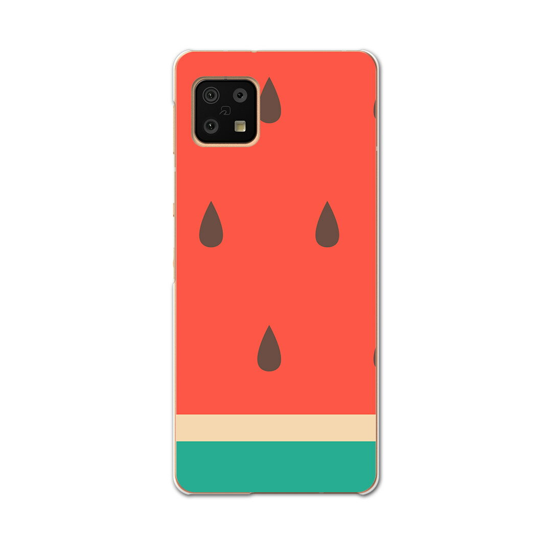 AQUOS sense6 SH-54B SHG05 用 ハードケース 010433 果物　スイカ　赤　緑