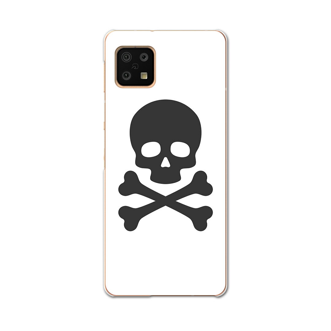 AQUOS sense6 SH-54B SHG05 用 ハードケース 011512 骸骨　ドクロ　黒...
