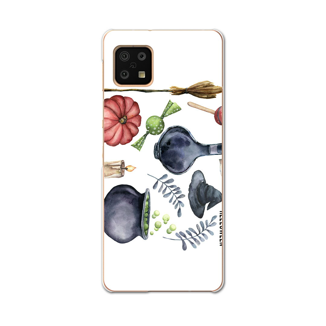 AQUOS sense6 SH-54B SHG05 用 ハードケース 015872 ハロウィン　魔女　halloween