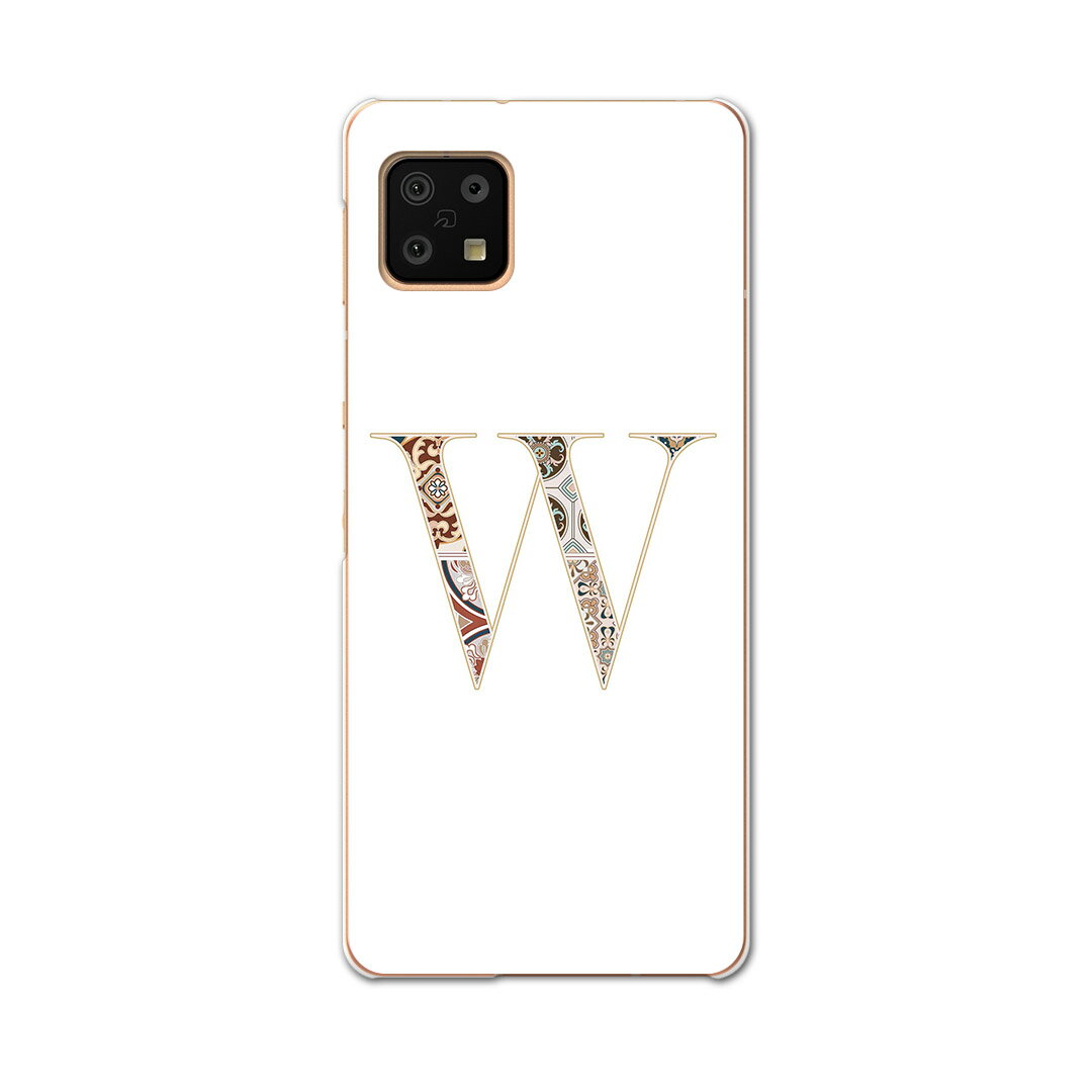 AQUOS sense6 SH-54B SHG05 専用 ケース カバー スマホカバー カバー ケース pc ハードケース 019266 フォント 文字 w アルファベット
