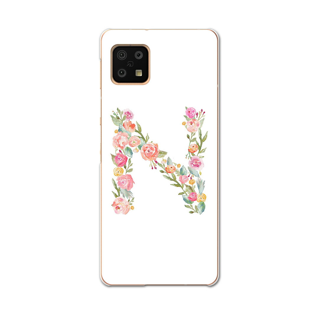 AQUOS sense6 SH-54B SHG05 専用 ケース カバー スマホカバー カバー ケース pc ハードケース 019497 フォント 文字 n アルファベット(2.0)