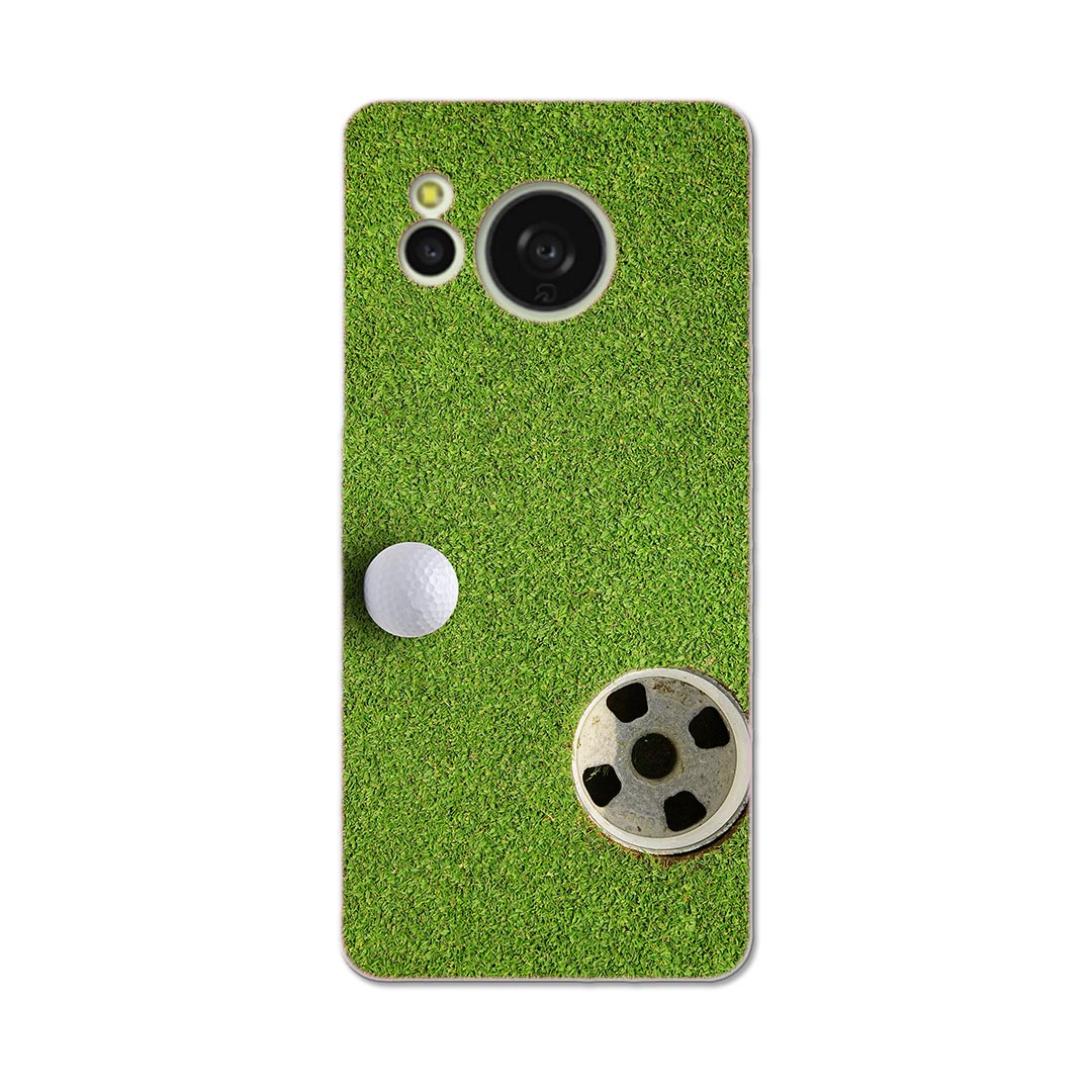 AQUOS sense8 用 ハード ケース SH-54D / SHG11 各キャリア 共通対応 ケース カバー sh54d ハードケース 000206 ゴルフ　ショット　芝生
