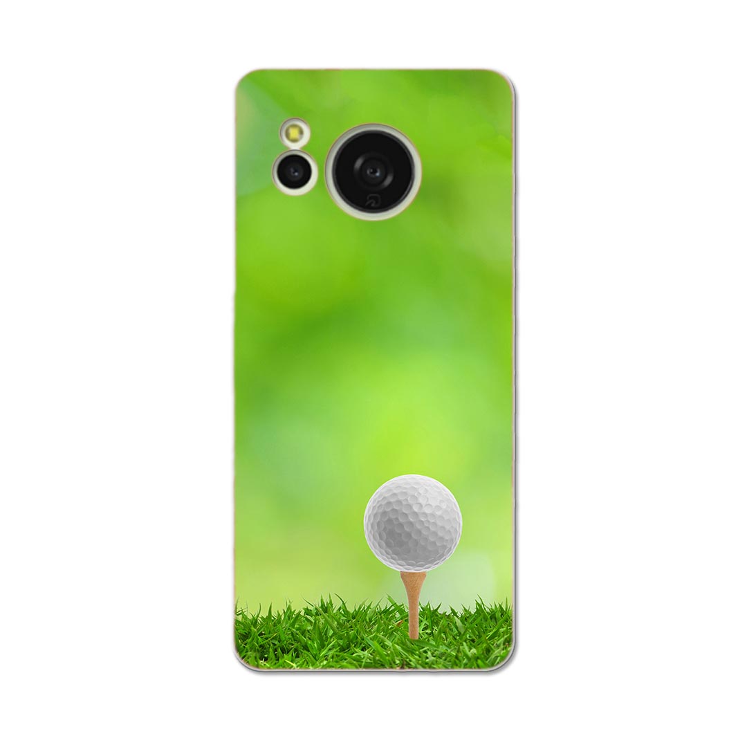 AQUOS sense8 用 ハード ケース SH-54D / SHG11 各キャリア 共通対応 ケース カバー sh54d ハードケース 000218 ゴルフ　ショット　芝生