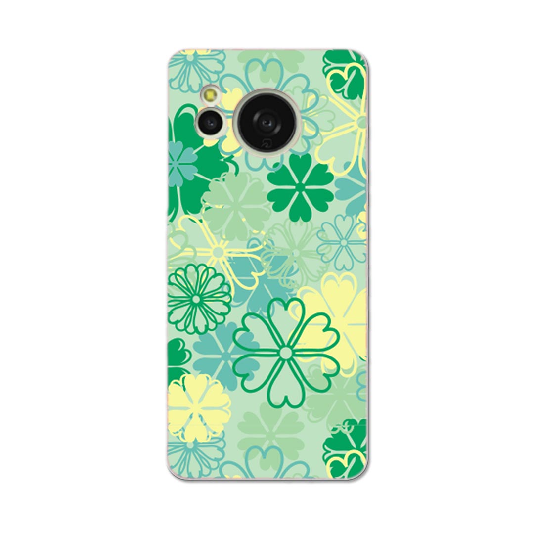 AQUOS sense8 用 ハード ケース SH-54D / SHG11 各キャリア 共通対応 ケース カバー sh54d ハードケース 004366 四つ葉 クローバー 緑