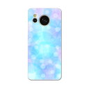 AQUOS sense8 用 ハード ケース SH-54D / SHG11 各キャリア 共通対応 ケース カバー sh54d ハードケース 010239 キラキラ 青 しゃぼん玉