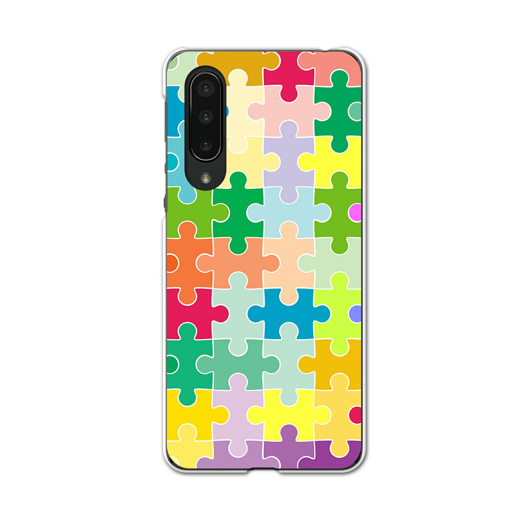 乐天商城 - AQUOS zero5G basic 専用ハードケース AQUOS zero5G DX SHG02 用 スマホカバー カバー ケース pc ハードケース 004941 ラブリー チェック・ボーダー パズル　カラフル　ポップ