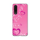 AQUOS zero5G basic 専用ハードケース AQUOS zero5G DX SHG02 用 スマホカバー カバー ケース pc ハードケース 005038 ラブリー ハート ピンク イラスト(2)