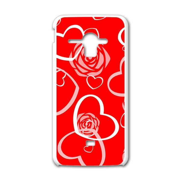 SHL22 AQUOS PHONE SERIE アクオスフォン セリエ au エーユー スマホ カバー ケース スマホケース スマホカバー TPU ソフトケース ハート バラ 赤 ラブリー 004310