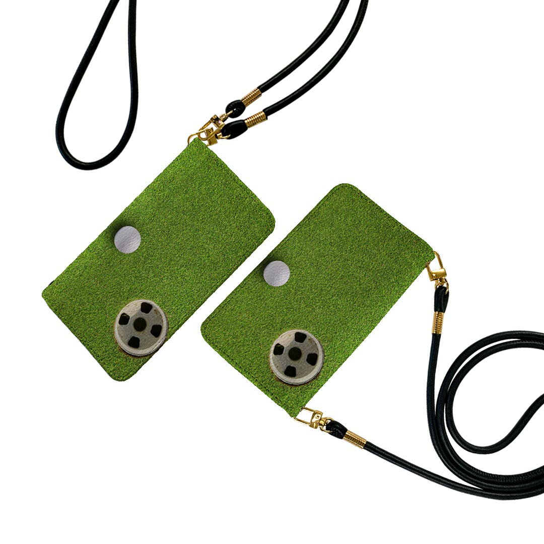 AQUOS sense9 用 手帳型ケース SH-53E / SHG14 / SH-M29 共通対応 sh53e ケース ストラップ付き ショルダー スマホ 落下防止 手帳型 マグネット式 ピタッと閉まる スマホカバー 肩掛け 斜めかけ 000206 ゴルフ　ショット　芝生