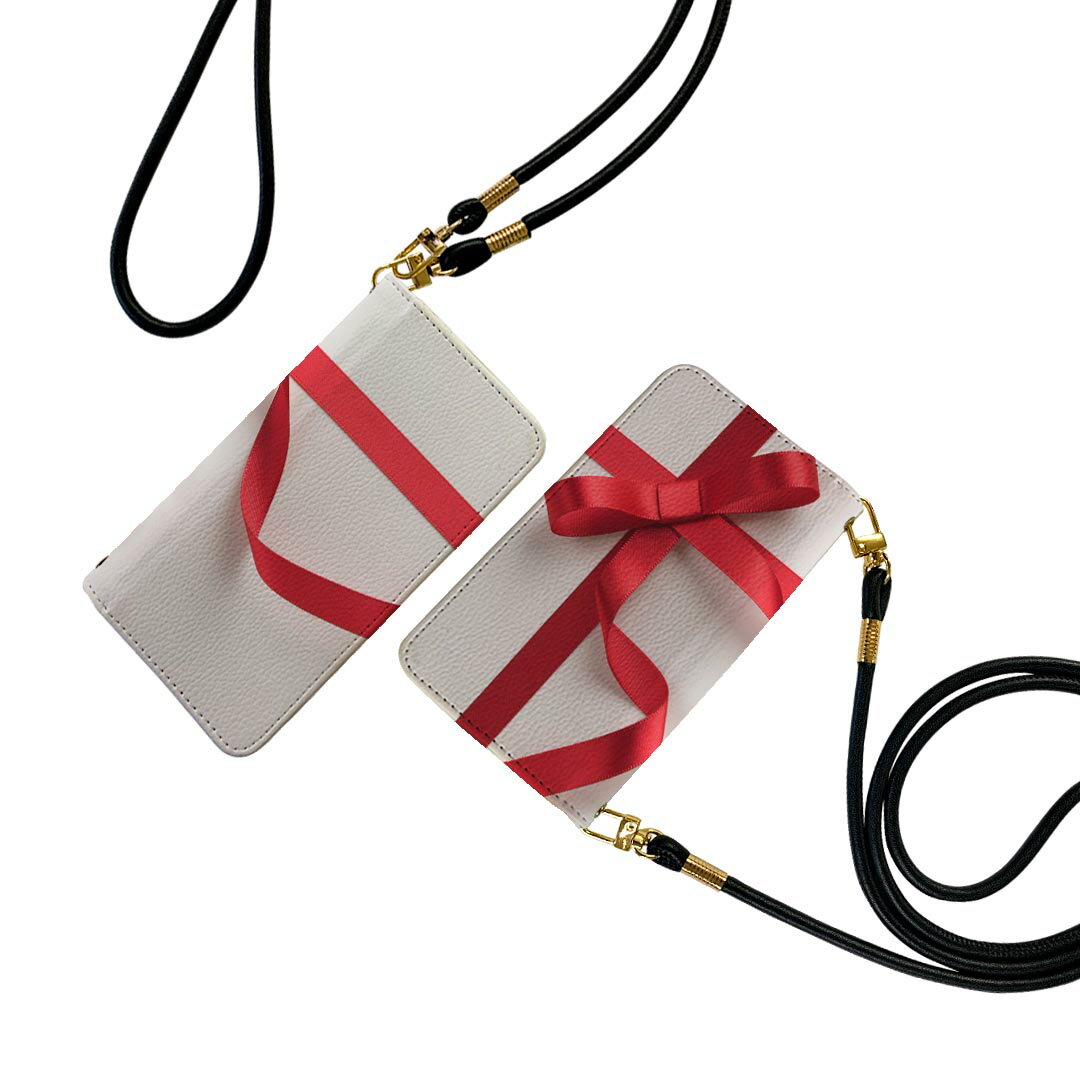 商品特徴・ショルダー付き手帳型スマホケース・シームレスな全面デザイン（内側は落ち着いたオフホワイト）・外側は高品質の人工革を使用・内側にはスマホを装着するケースが付属・機種専用のカメラホール仕様でケースを装着したままの撮影が可能・ワンセグや...