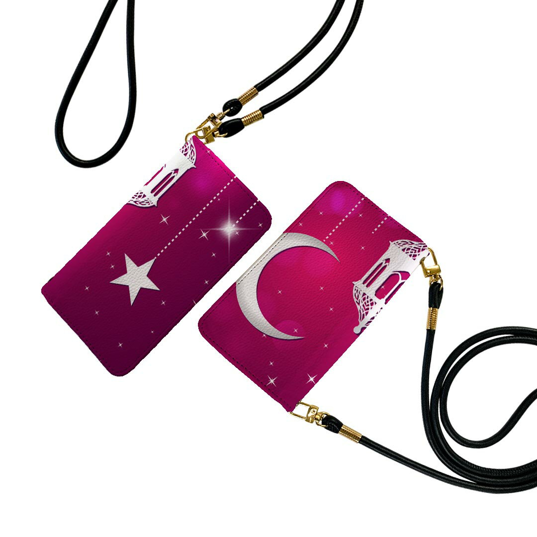 SOV39 Xperia XZ3 エクスペリア エックスゼットスリー ストラップ付き sov39 ケース ショルダー スマホ 落下防止 手帳型 マグネット式 ピタッと閉まる スマホカバー 肩掛け 斜めかけ 001206 月　星　キラキラ