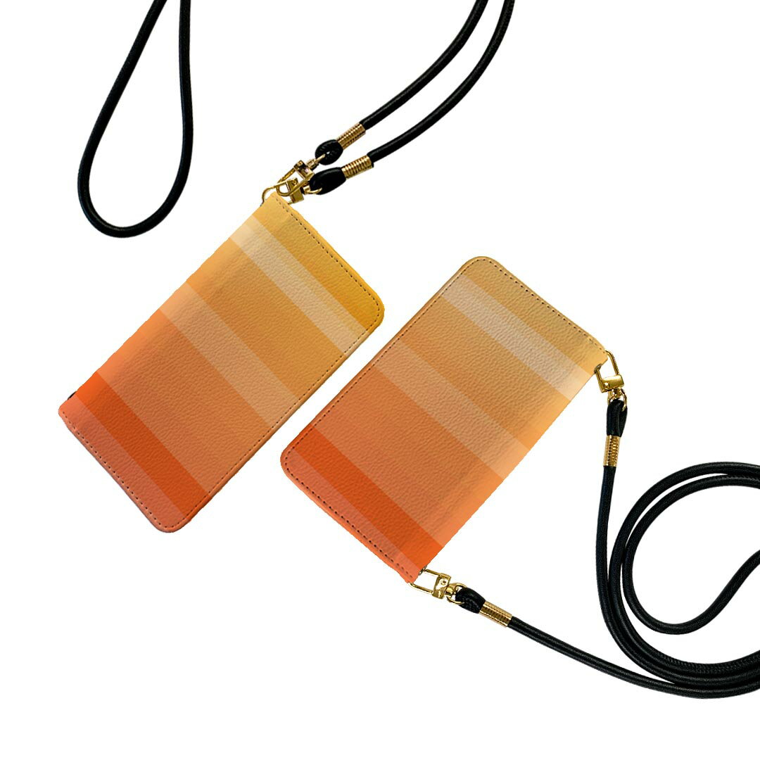 Google Pixel5 ストラップ付き pixel 5 ケース ショルダー スマホ 落下防止 手帳型 マグネット式 ピタッと閉まる スマホカバー 肩掛け 斜めかけ 001987 シンプル オレンジ