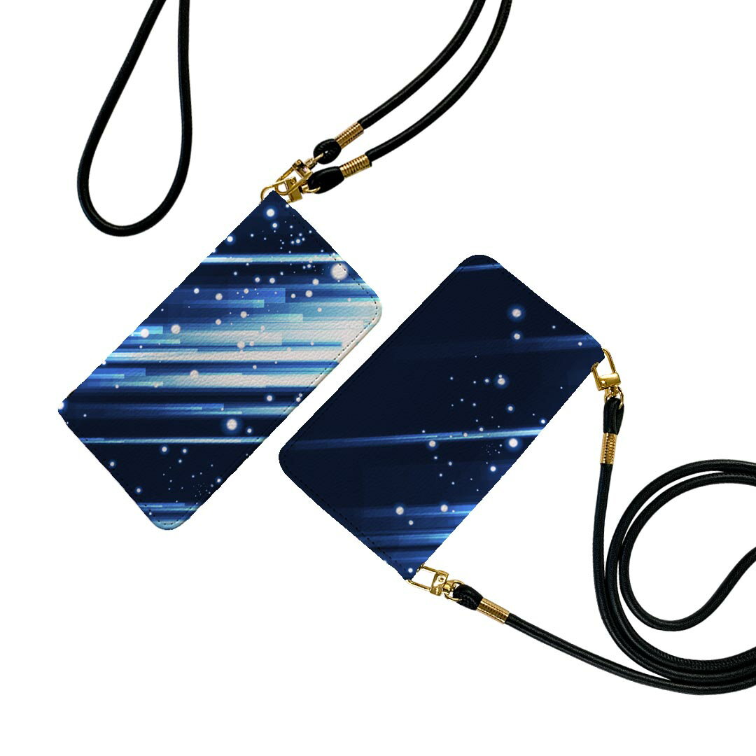 SO-04K Xperia XZ2 Premium so04k ケース ショルダー スマホ 落下防止 手帳型 マグネット式 ピタッと閉まる スマホカバー 肩掛け 斜めかけ 002275 蛍光　青