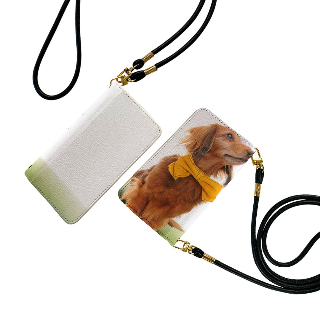 Xperia 1 VI 用 手帳型 ケース カバー SO-51E / SOG13 / A401SO 共通対応　so51e ケース ストラップ付き ケース ショルダー スマホ 落下防止 手帳型 マグネット式 ピタッと閉まる スマホカバー 肩掛け 斜めかけ 002852 犬　動物　写真(2)