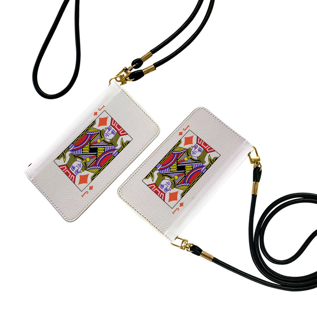 商品特徴・ショルダー付き手帳型スマホケース・シームレスな全面デザイン（内側は落ち着いたオフホワイト）・外側は高品質の人工革を使用・内側にはスマホを装着するケースが付属・機種専用のカメラホール仕様でケースを装着したままの撮影が可能・ワンセグや...