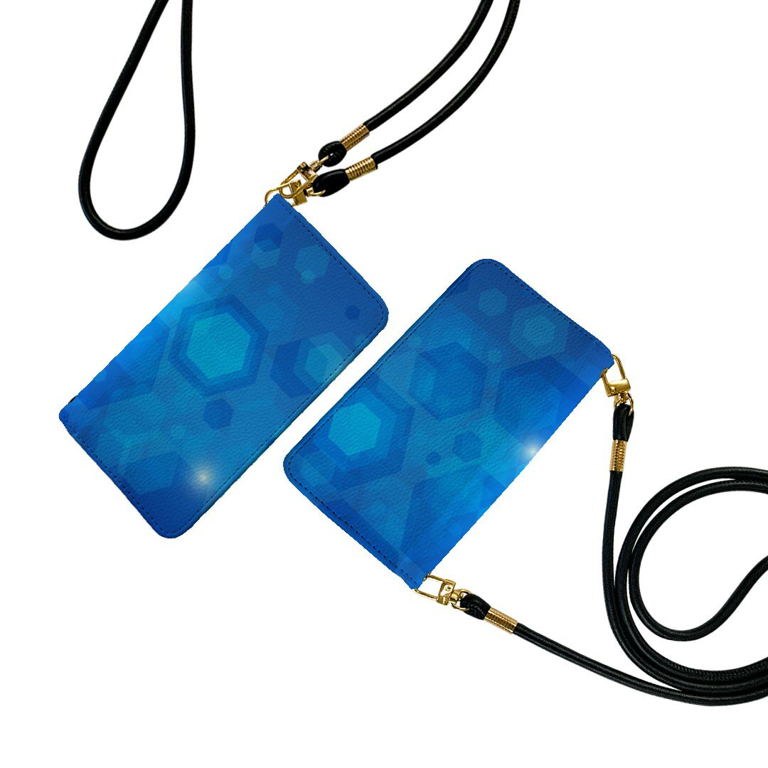 Galaxy Note20 Ultra 5G SC-53A ストラップ付き sc53a ケース ショルダー スマホ 落下防止 手帳型 マグネット式 ピタッと閉まる スマホカバー 肩掛け 斜めかけ 003523 模様　青　シンプル