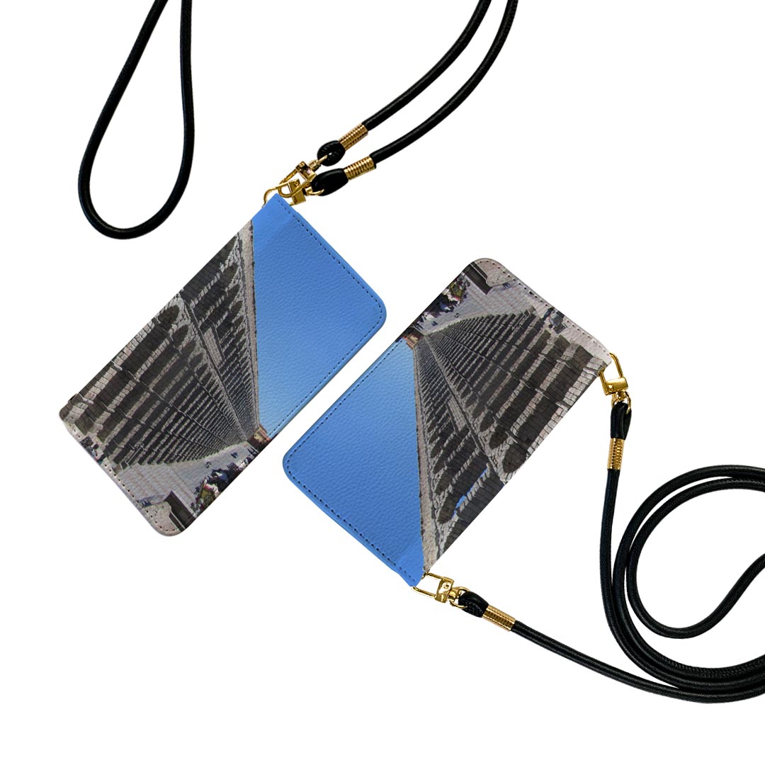 AQUOS R2 SH-03K アクオスR2 ストラップ付き sh03k ケース ショルダー スマホ 落下防止 手帳型 マグネット式 ピタッと閉まる スマホカバー 肩掛け 斜めかけ 022877 写真　建築物のサムネイル