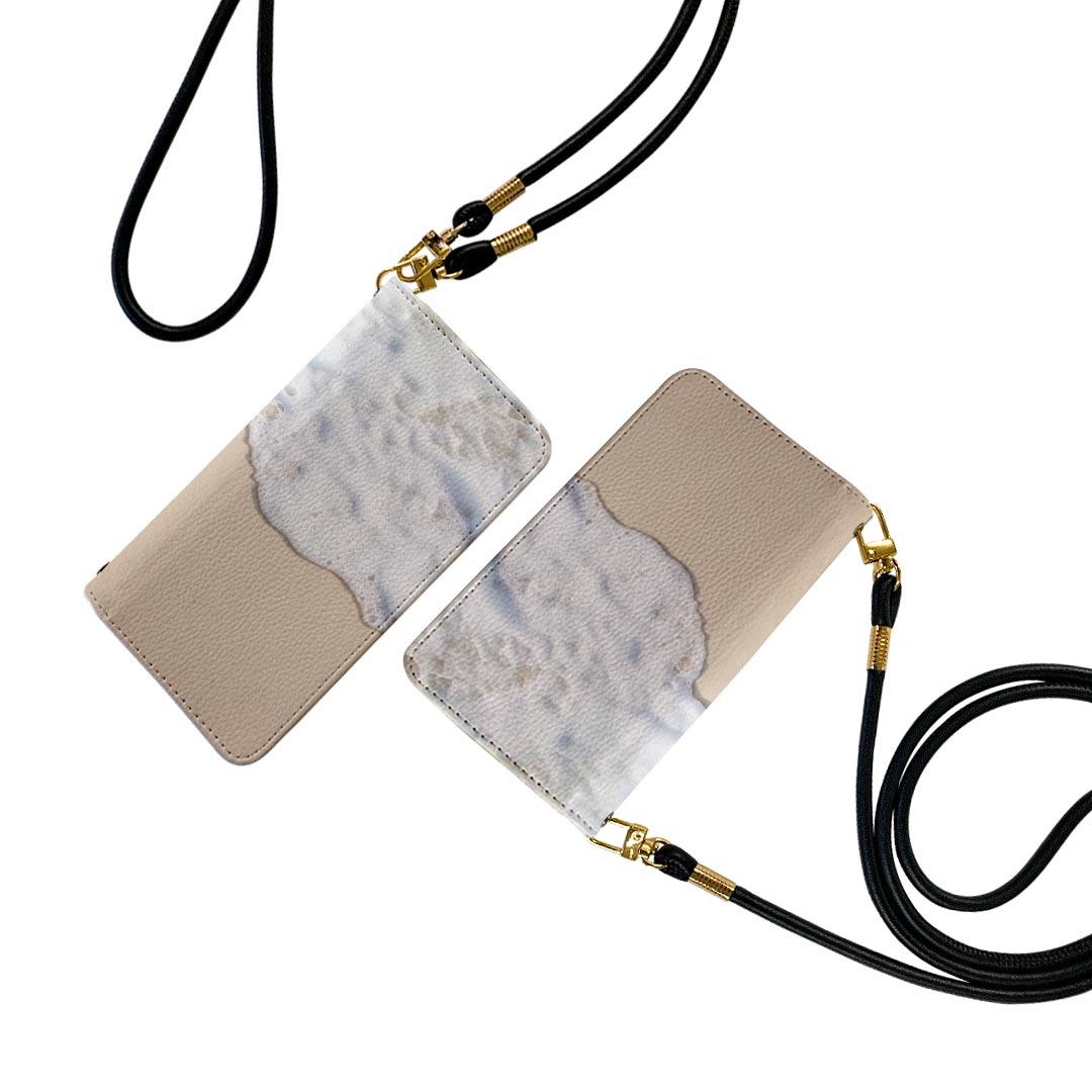 SC-03J Galaxy S8+ ギャラクシー エス エイト プラス sc03j ストラップ付き ケース ショルダー スマホ 落下防止 手帳型 マグネット式 ピタッと閉まる スマホカバー 肩掛け 斜めかけ 022950 波　海　景色　写真