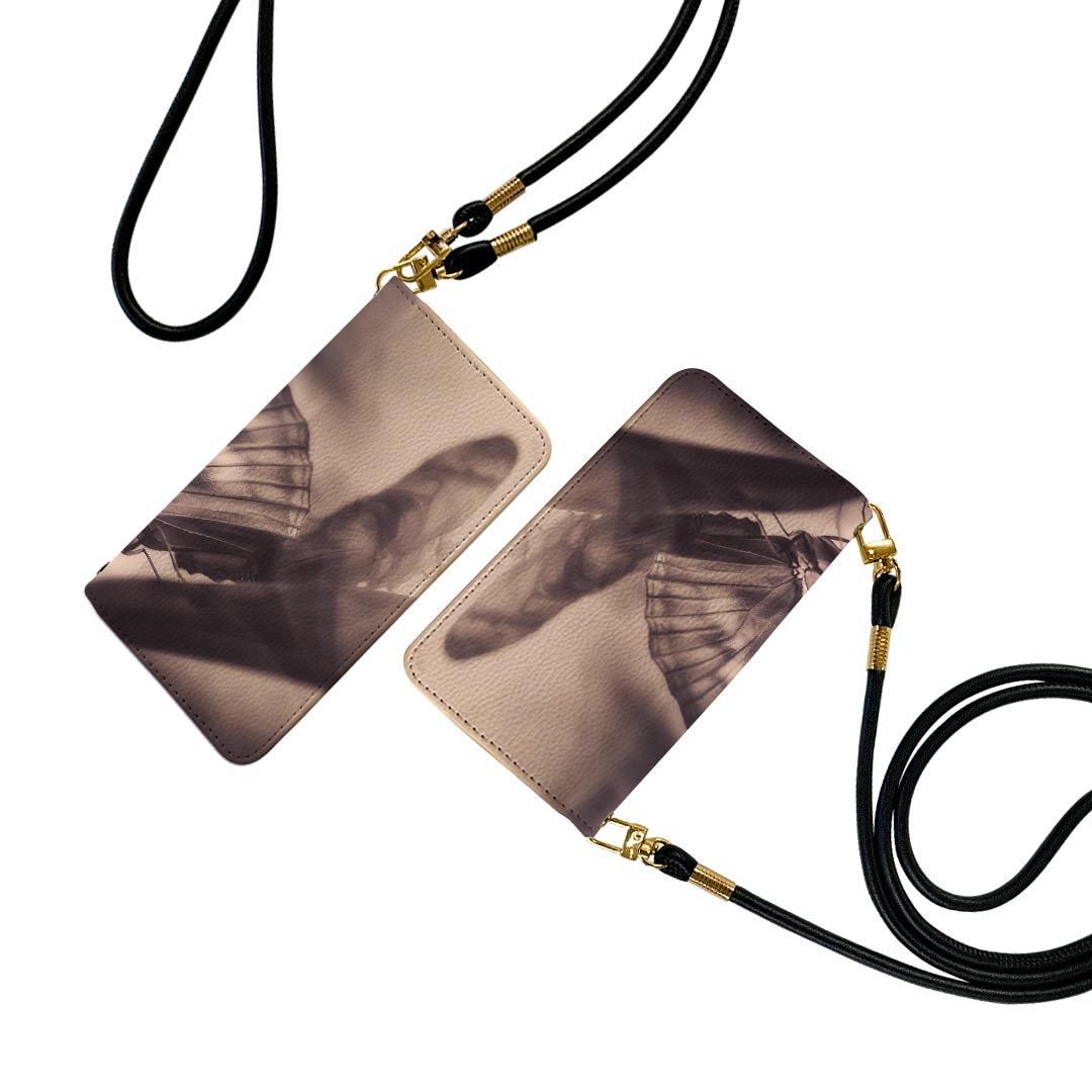 iPhone8 iphone 6/7/8 共通対応 アイフォーン ストラップ付き ケース ショルダー スマホ 落下防止 手帳型 マグネット式 ピタッと閉まる スマホカバー 肩掛け 斜めかけ 023046 蝶々　自然　景色　セピア(2)