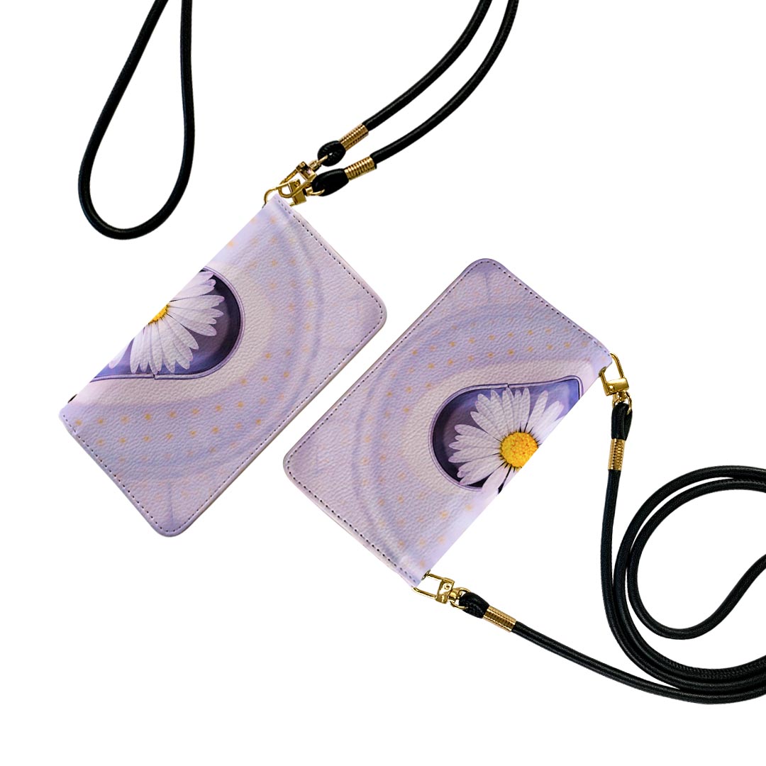 iPhone16pro 6.3インチ 専用 各キャリア iPhone 16 pro 共通対応 手帳型 ケース カバー iphone16 対応 ストラップ付き ケース ショルダー スマホ 落下防止 マグネット式 ピタッと閉まる スマホカバー 肩掛け 斜めかけ 023188 花　フラワー　ハート