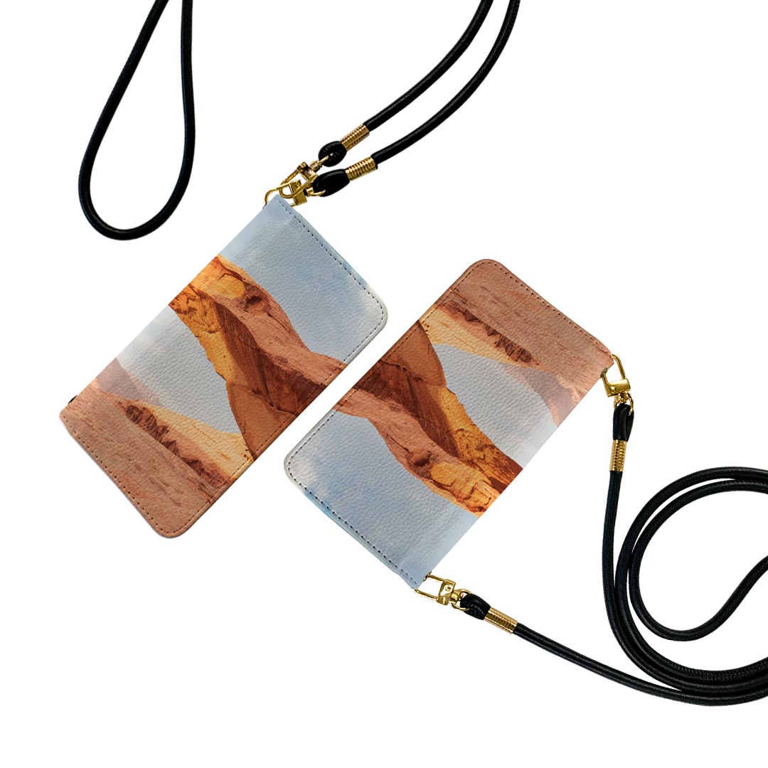 Google Pixel 9 / Pixel 9 pro 共通対応 6.3インチ 手帳型 ケース カバー pixel9 対応 ストラップ付き ショルダー スマホ 落下防止 マグネット式 ピタッと閉まる スマホカバー 肩掛け 斜めかけ 023201 岩　自然　景色