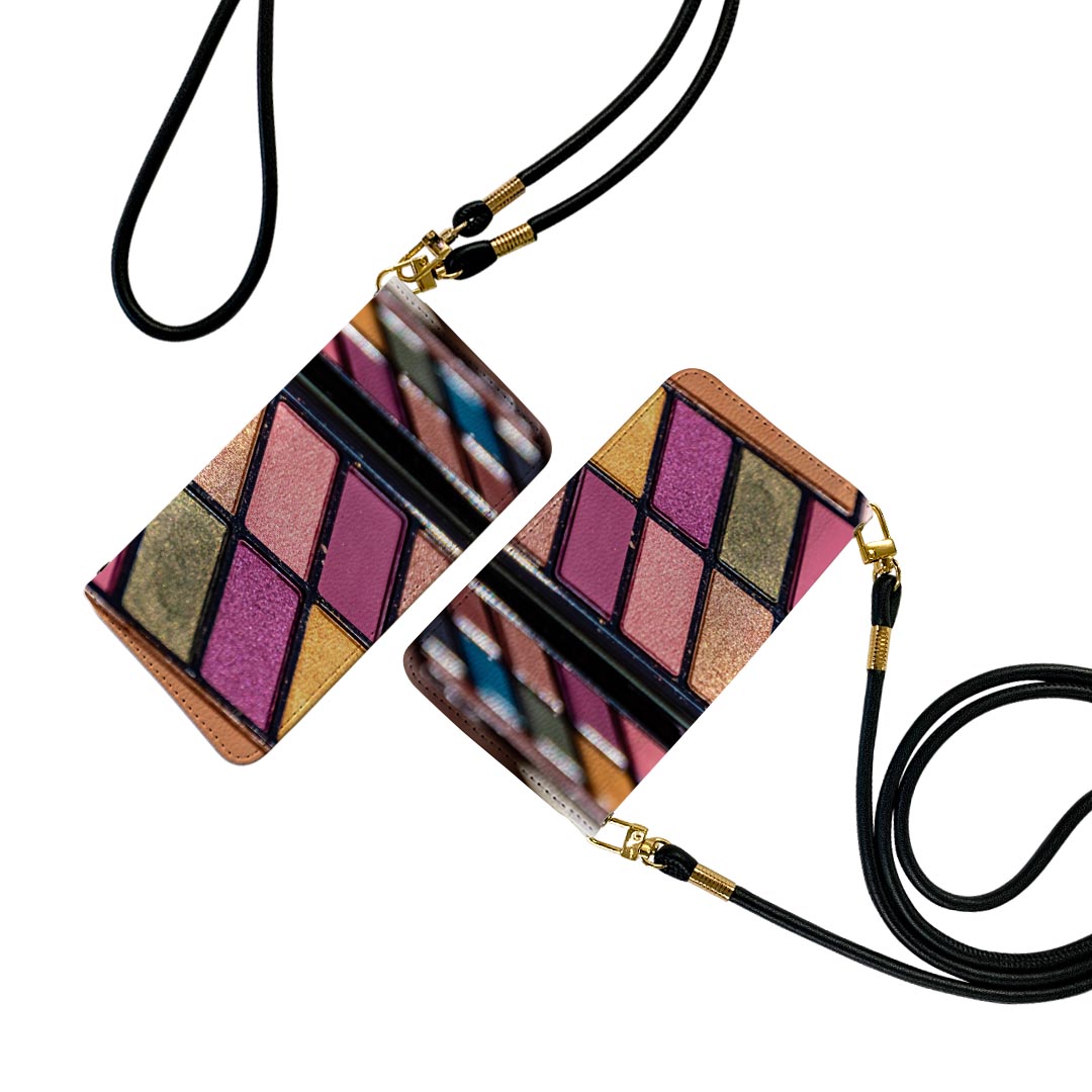 AQUOS R8 Pro 用 手帳型 ケース カバー SH-51D / A301SH 各キャリア 共通対応 ケース ストラップ付き ケース ショルダー スマホ 落下防止 手帳型 sh51d マグネット式 ピタッと閉まる スマホカバー 肩掛け 斜めかけ 023251 メイク　美容　化粧のサムネイル