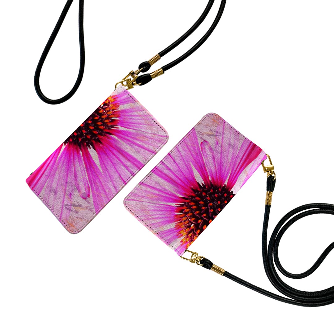 Xperia 1 VI 用 手帳型 ケース カバー SO-51E / SOG13 / A401SO 共通対応　so51e ケース ストラップ付き ケース ショルダー スマホ 落下防止 手帳型 マグネット式 ピタッと閉まる スマホカバー 肩掛け 斜めかけ 023298 花　フラワー(2.0)